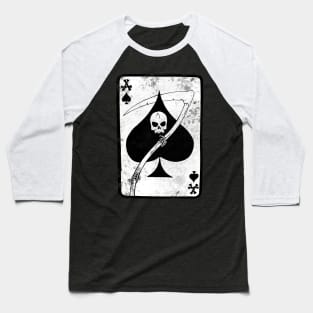 Ace of Spades ))(( Vietnam War Era Death Card Baseball T-Shirt